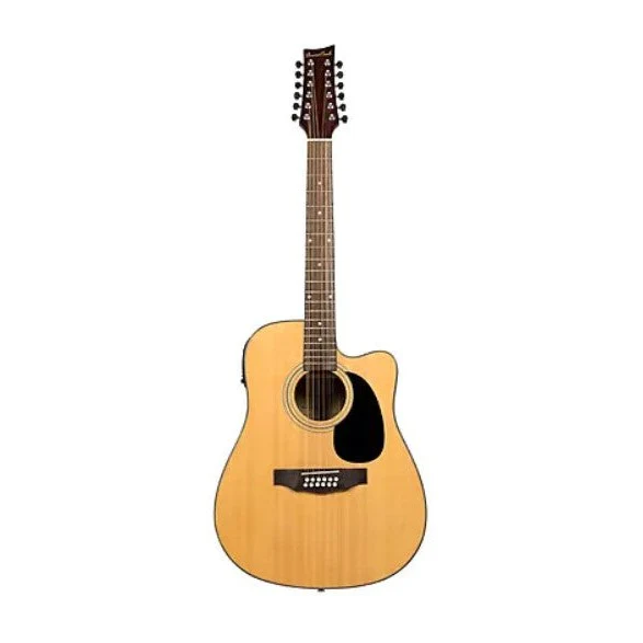 BeaverCreek - BCTV05CE 12-String Cutaway with Pick-up Tuner Gigbag Naturel GIG