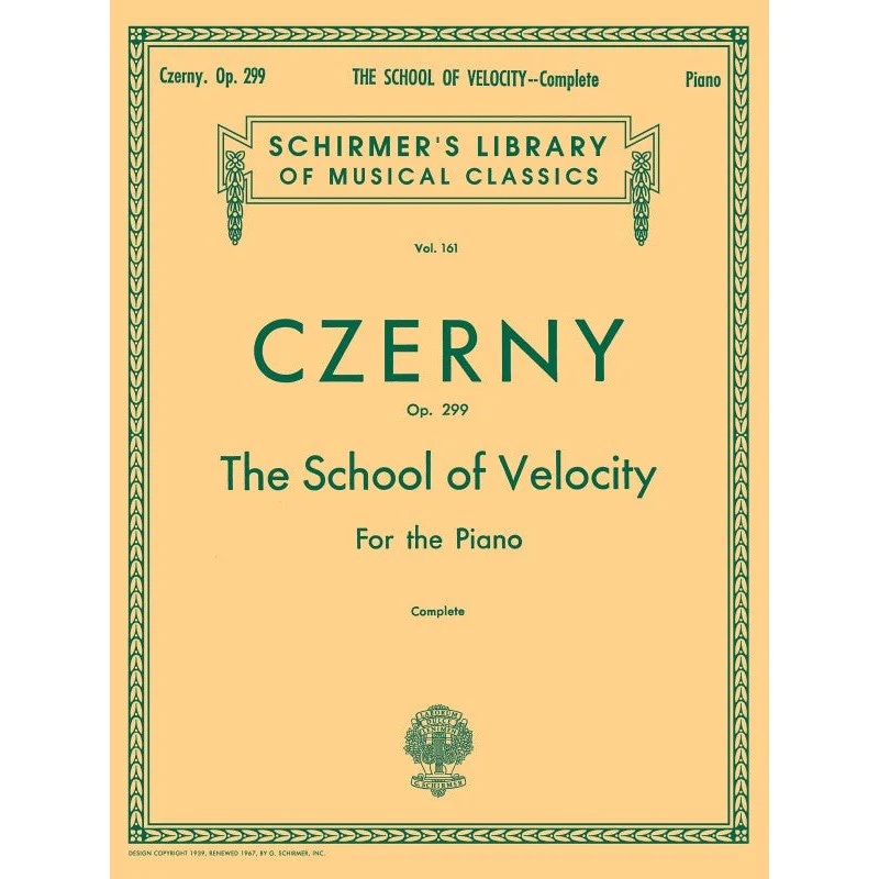 C. Czerny - The School of Velocity - For the Piano - Op. 299