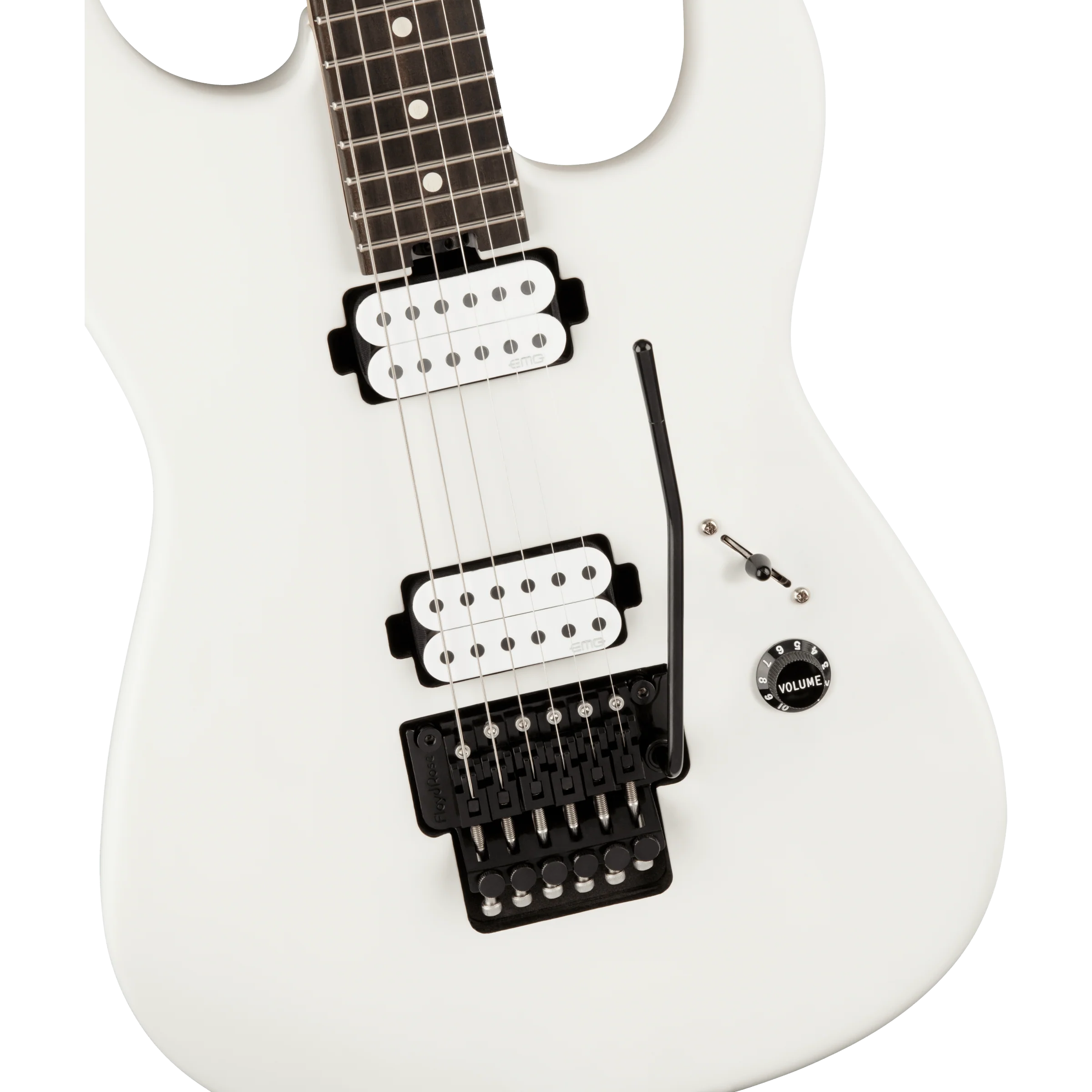 Charvel - Jim Root Signature Pro-Mod San Dimas® Style 1 HH FR E - Ebony Fingerboard - Satin White - Image 3