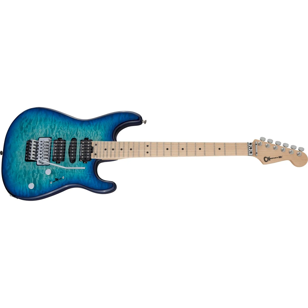 Charvel - MJ San Dimas® Style 1 HSH FR M QM - Maple Fingerboard - Caribbean Burst - 292-5434-599 - Image 3