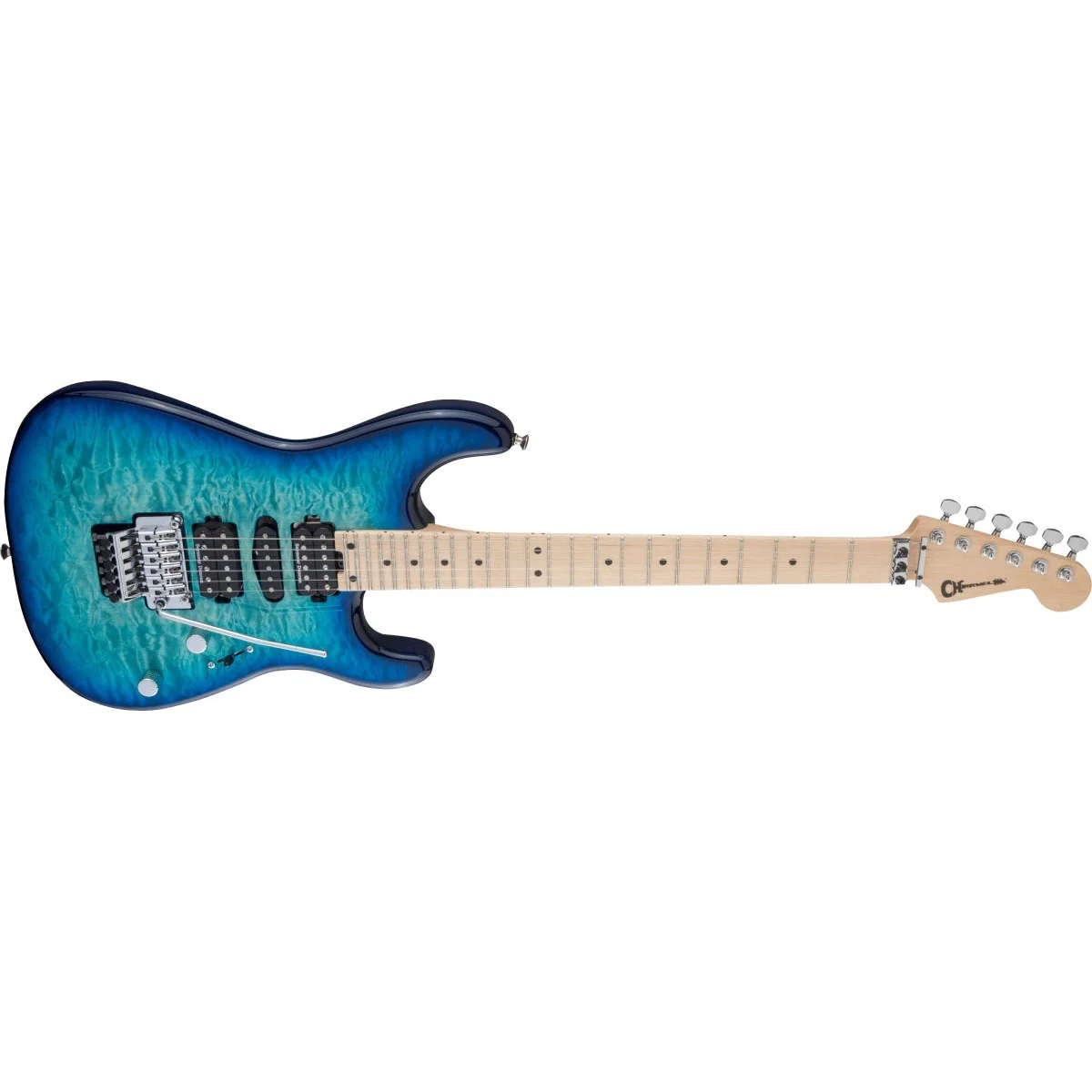 Charvel - MJ San Dimas® Style 1 HSH FR M QM - Maple Fingerboard - Caribbean Burst - 292-5434-599 - Image 4