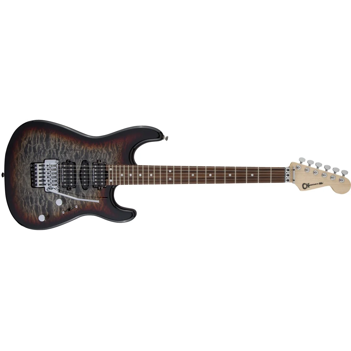 Charvel - MJ San Dimas® Style 1 HSH FR PF QM - Pau Ferro Fingerboard - Midnight Glow - 292-5834-535