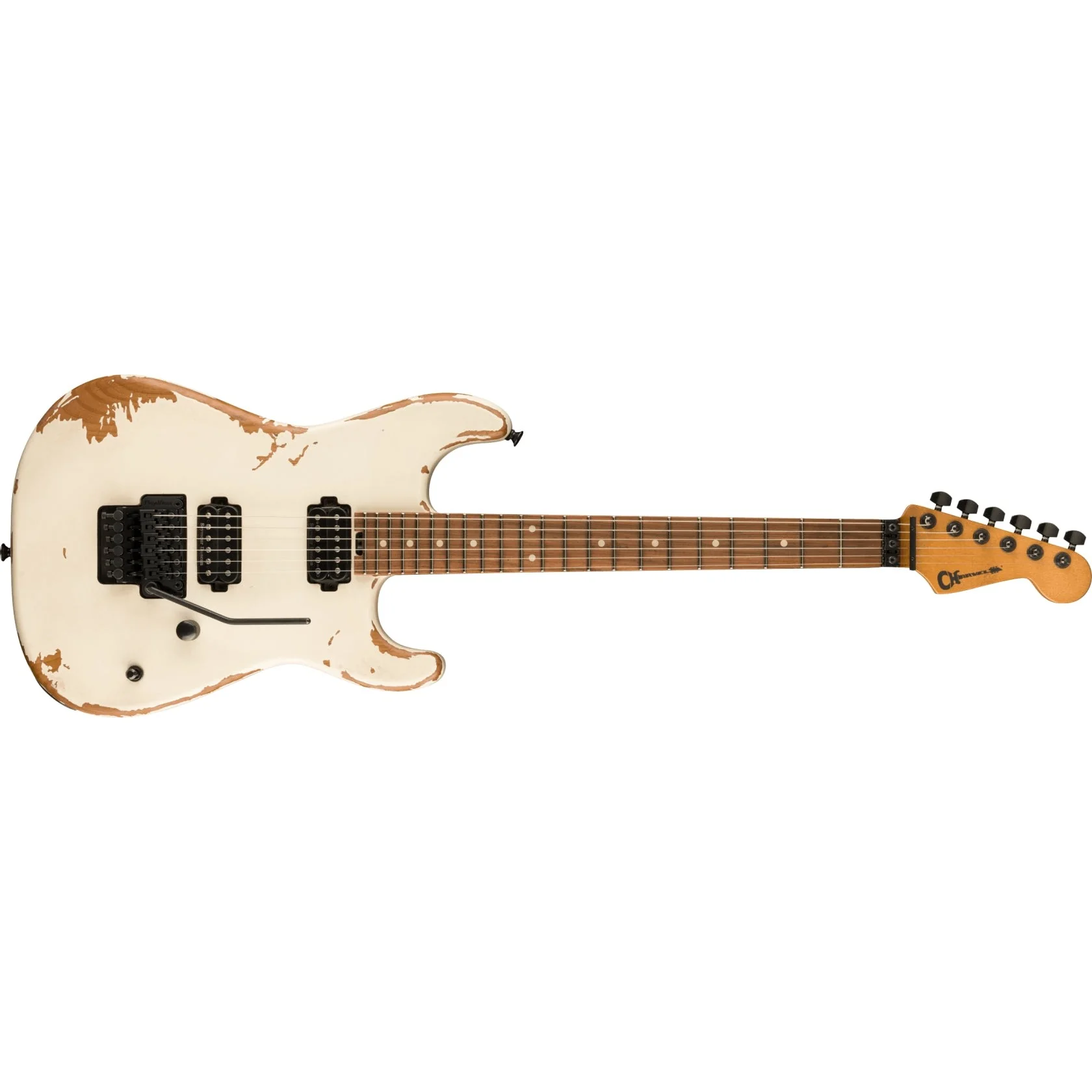 Charvel - Pro-Mod Relic San Dimas® Style 1 HH FR PF -  Pau Ferro Fingerboard -  Weathered White  - 296-5201-376