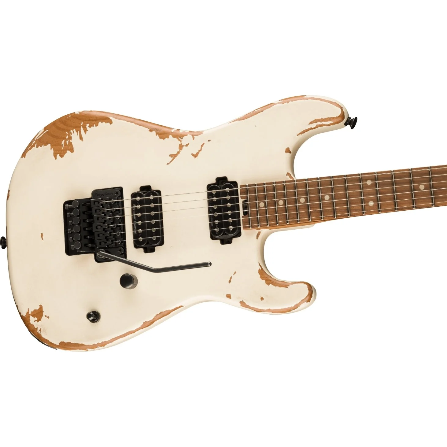 Charvel - Pro-Mod Relic San Dimas® Style 1 HH FR PF -  Pau Ferro Fingerboard -  Weathered White  - 296-5201-376 - Image 3