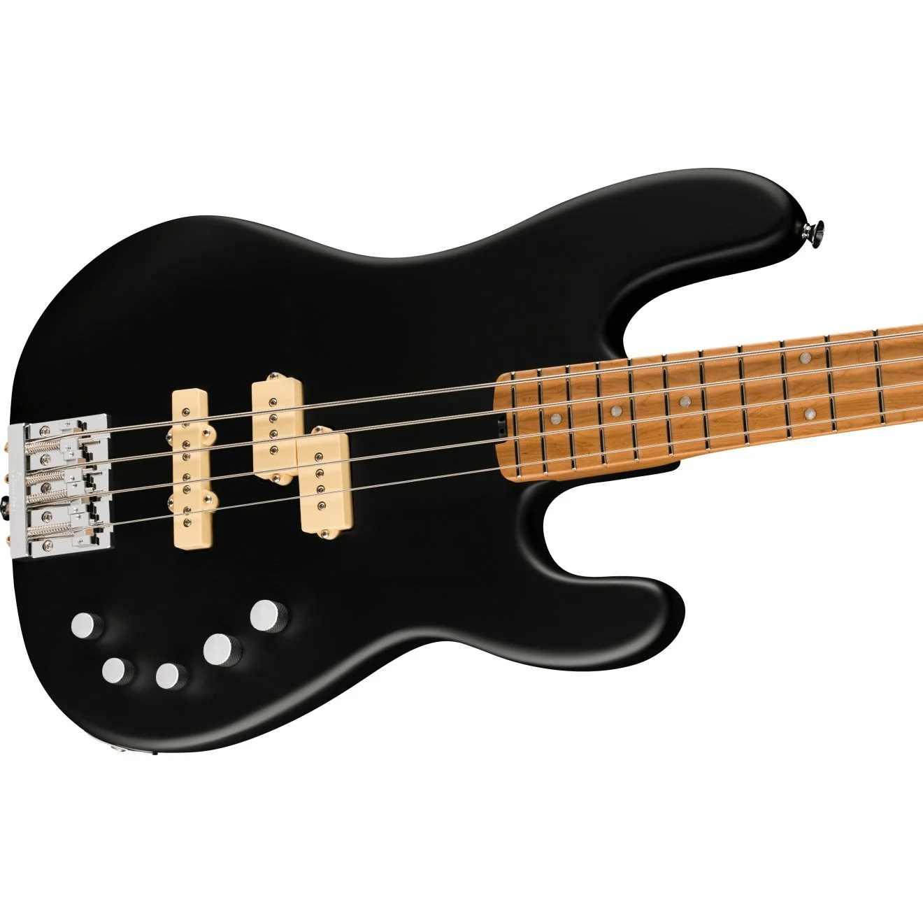Charvel - Pro-Mod San Dimas® Bass PJ IV - Caramelized Maple Fingerboard - Satin Black - 296-3068-568 - Image 3