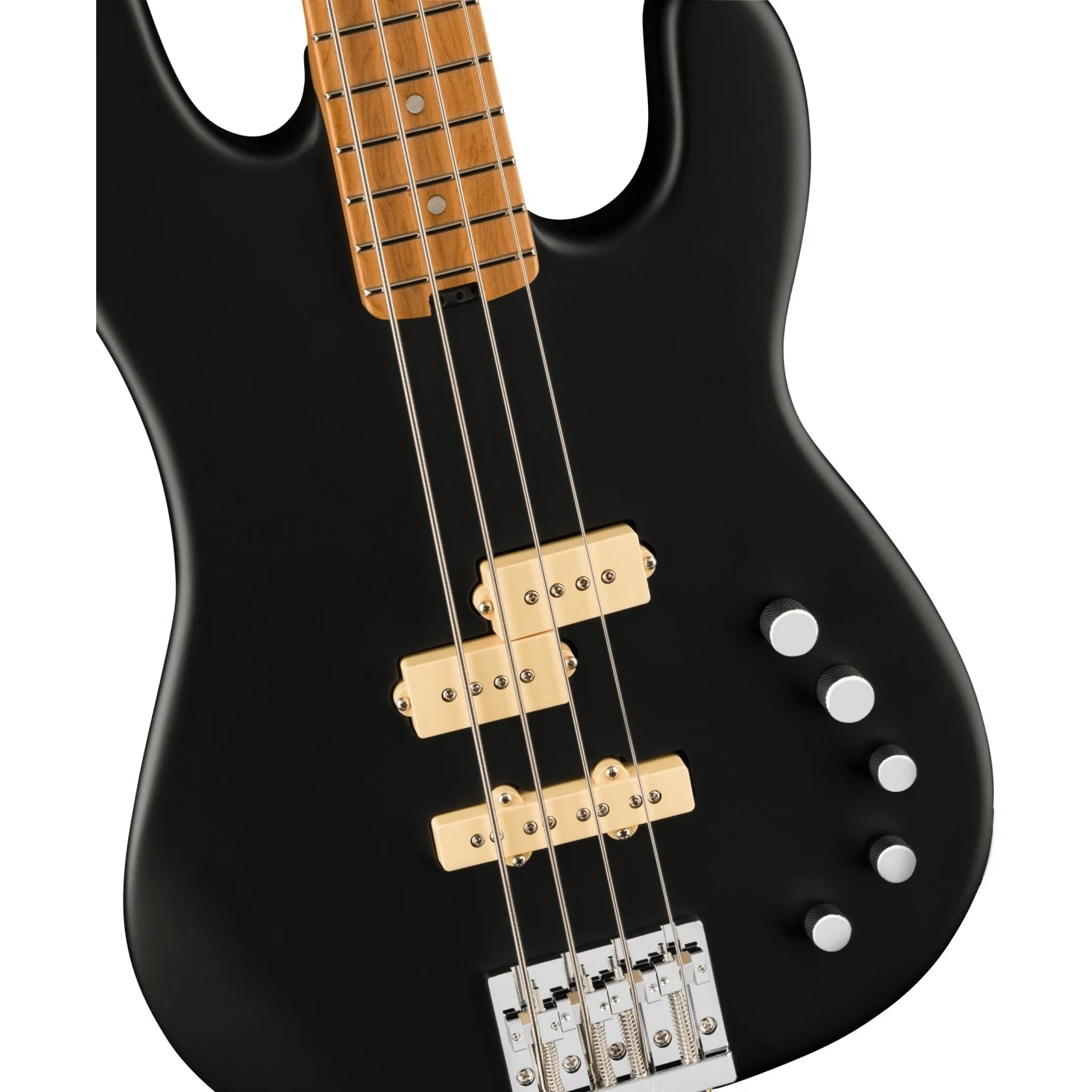 Charvel - Pro-Mod San Dimas® Bass PJ IV - Caramelized Maple Fingerboard - Satin Black - 296-3068-568 - Image 4
