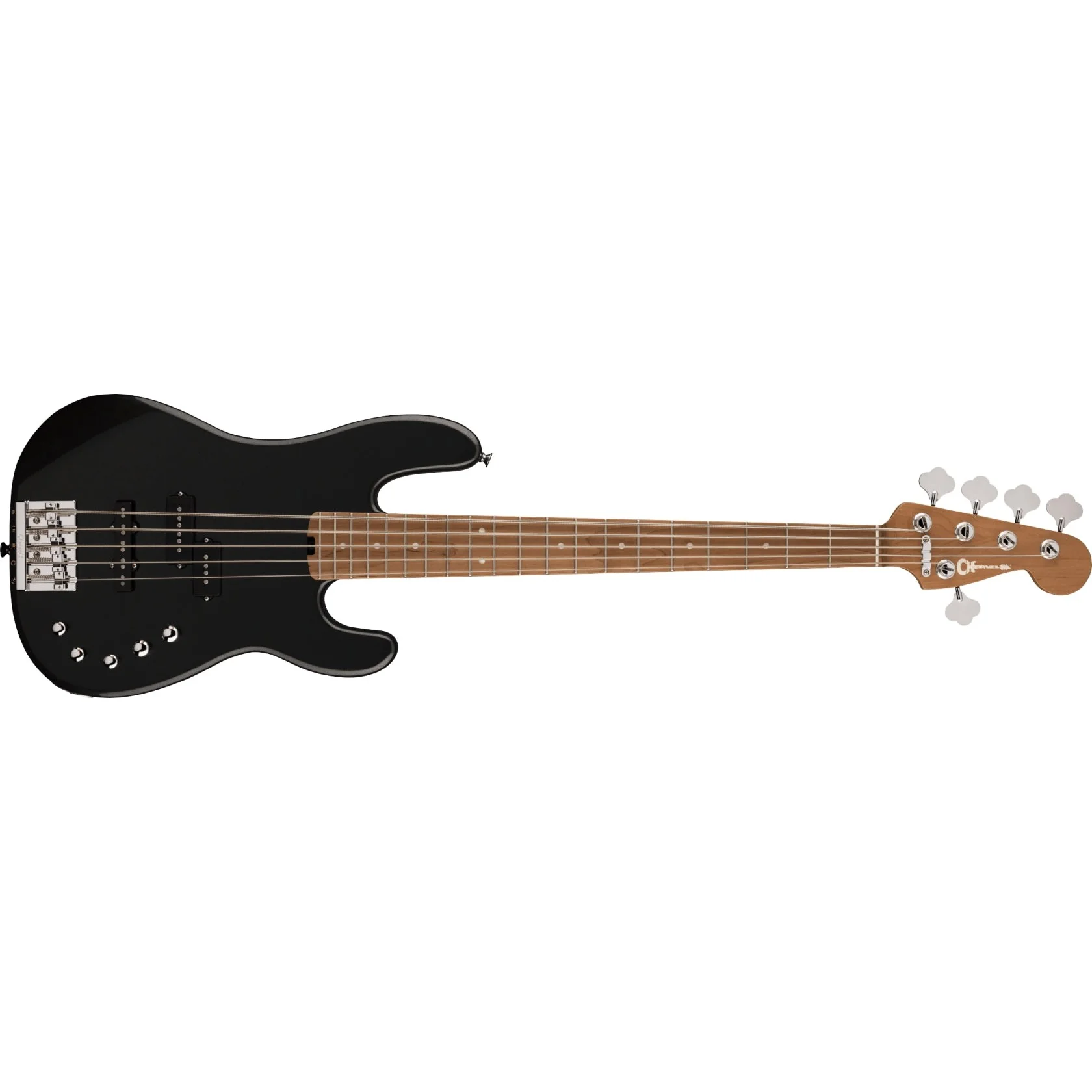 Charvel - Pro-Mod San Dimas® Bass PJ V - Caramelized Maple Fingerboard - Metallic Black 296-5068-595