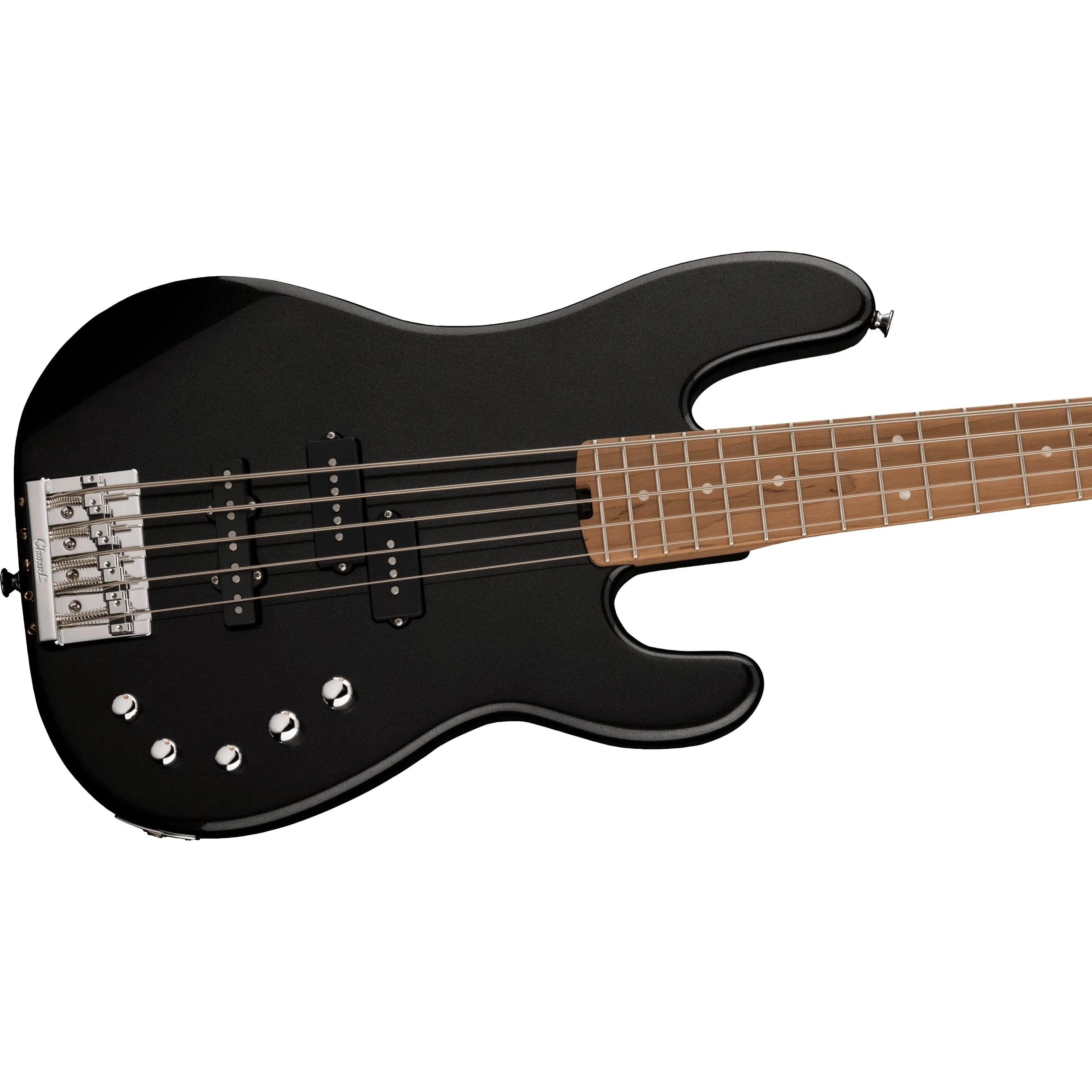 Charvel - Pro-Mod San Dimas® Bass PJ V - Caramelized Maple Fingerboard - Metallic Black 296-5068-595 - Image 3