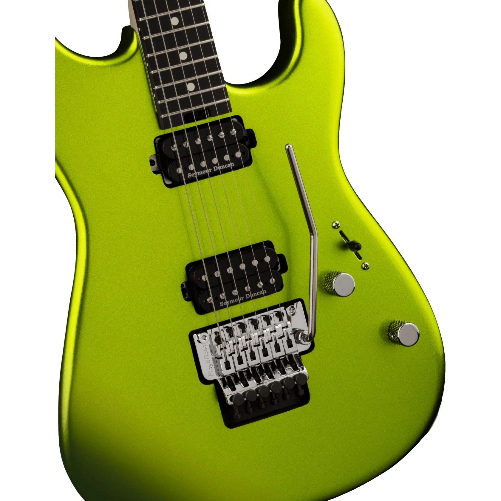 Charvel - Pro-Mod San Dimas® Style 1 HH FR E - Ebony Fingerboard - Lime Green Metallic 296-5831-518 - Image 4