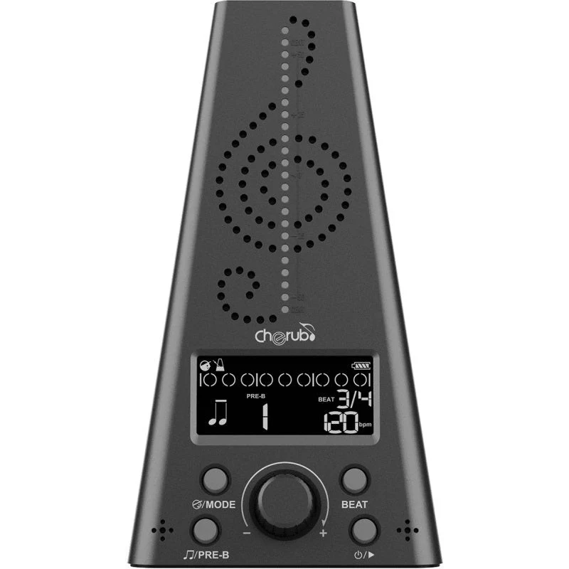Cherub - Rechargeable Metro-Tuner Electronic Metronome - Black  - WMT-230