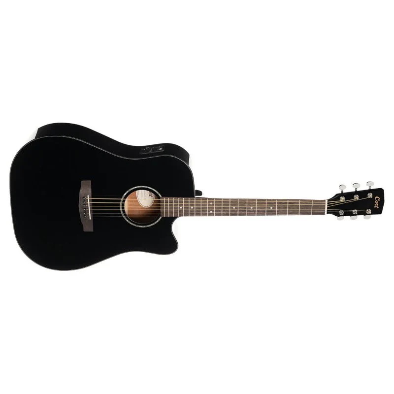 Cort Guitars - Earth Series Acoustic/Electric Guitar - Black - EARTH60CE-BK