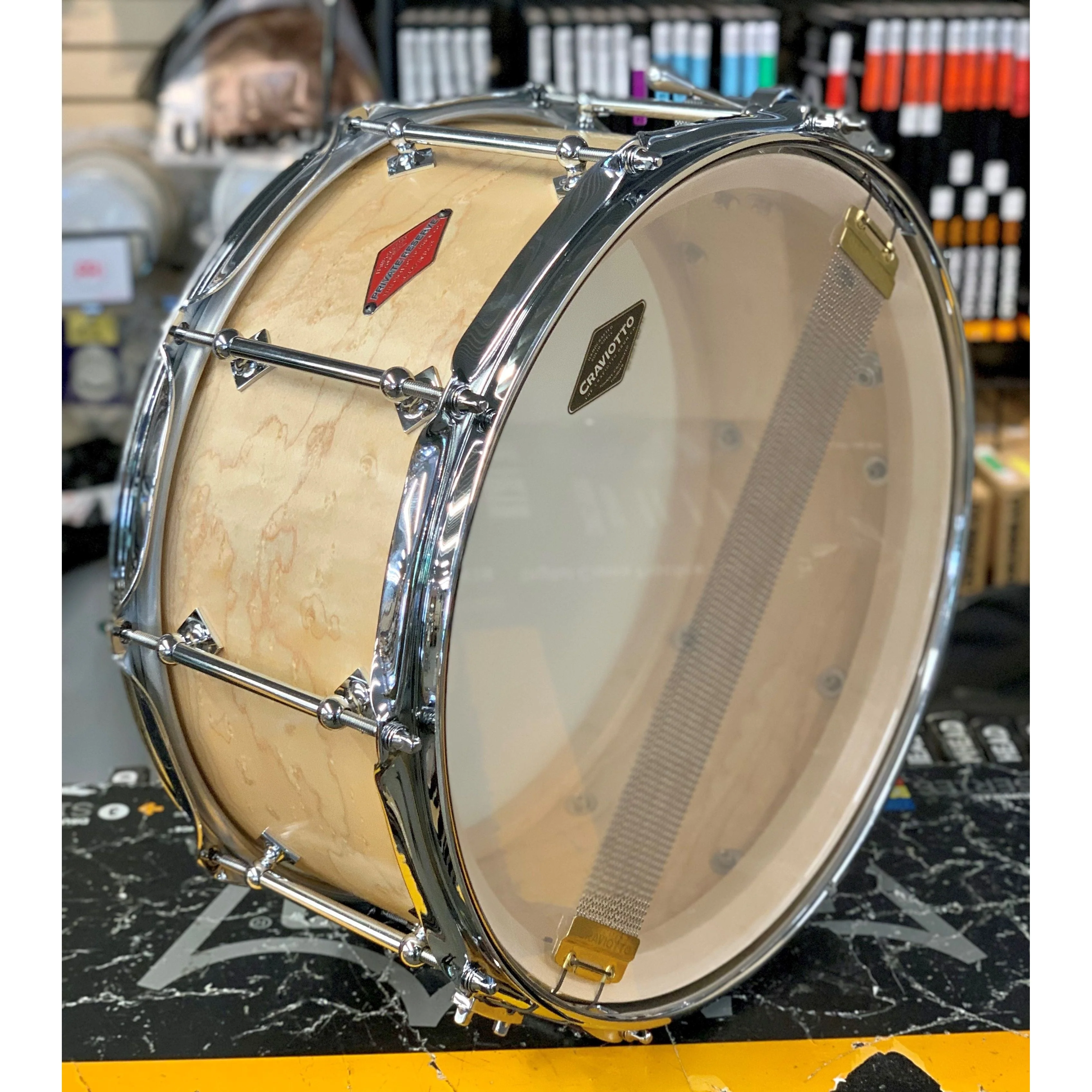 Craviotto - Private Reserve Birdseye Maple Snare 6.5x14 Oil Finish - Image 3