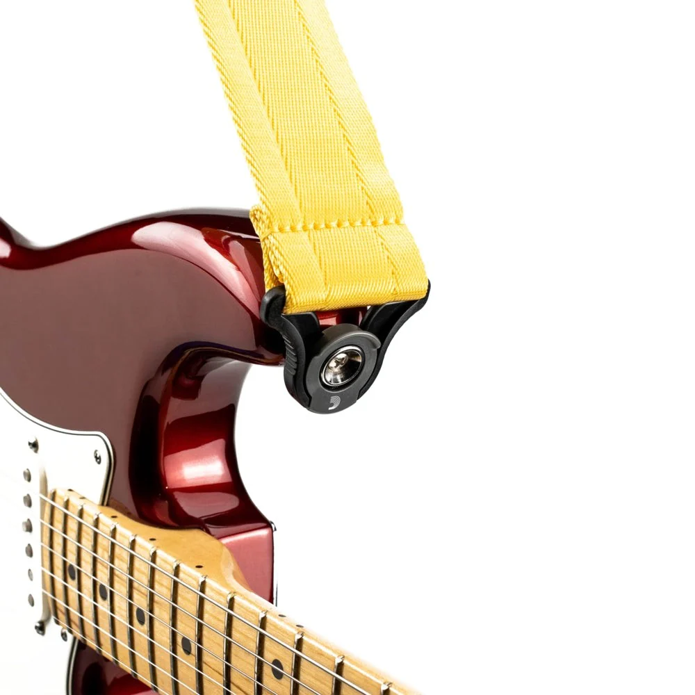 D'Addario Accessories - Auto Lock Guitar Strap - 50BAL07 - Mellow Yellow - Image 4