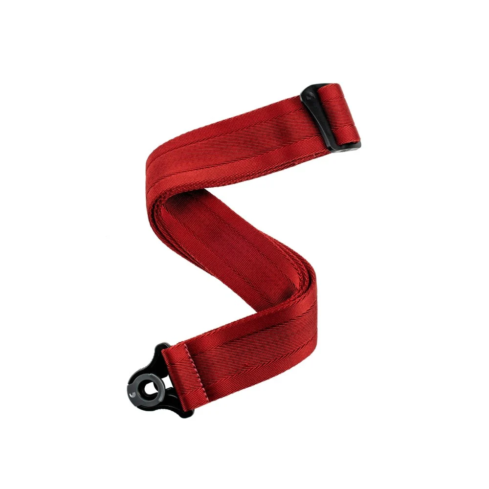 D'Addario Accessories - Auto Lock Guitar Strap   - 50BAL11 - Blood Red