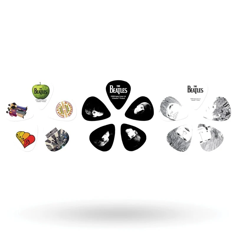 D'Addario Accessories - Beatles Signature Guitar Pick Tins, Logo, 15 picks 1CAB4-15BT1