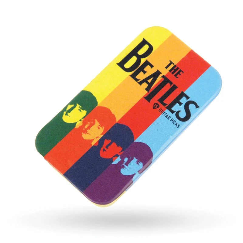 D'Addario Accessories - Beatles Signature Guitar Pick Tins, Stripes   1CAB4-15BT2 - Image 2