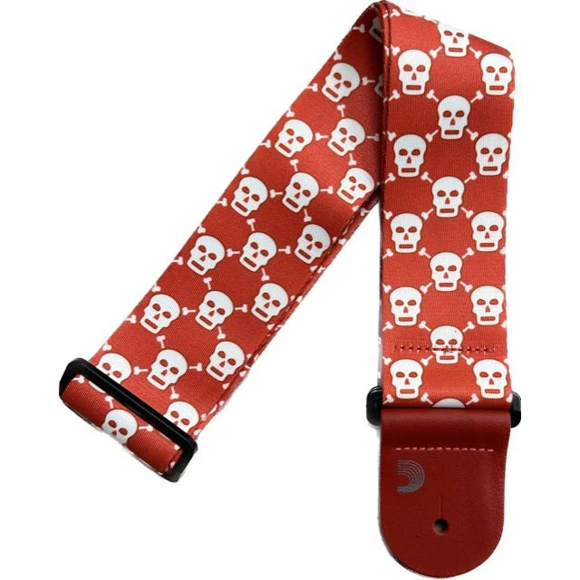 D'Addario Accessories - Skull & Bones - 64mm - Red - 64SA00