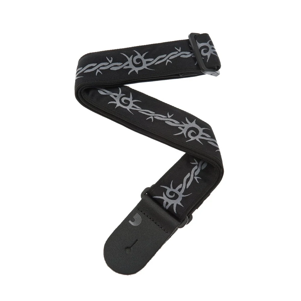 D'Addario Accessories - Woven Guitar Strap - Barbed Wire