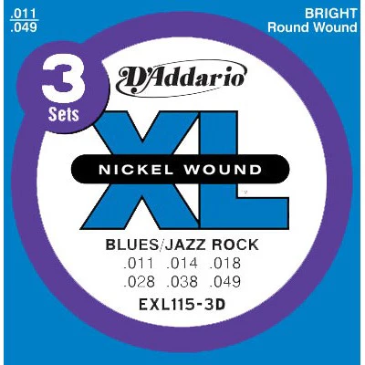 D'Addario - EXL115-3D .11 - .49 3 pack