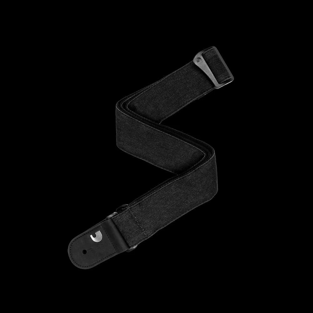 D'Addario Accessories -  Denim Guitar Strap - Black - 50DN00