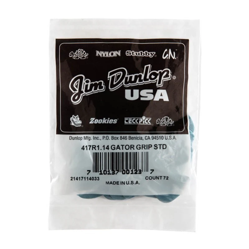 Dunlop - 1.14mm Gator Grip Guitar Pick (72/bag) - 417R-114