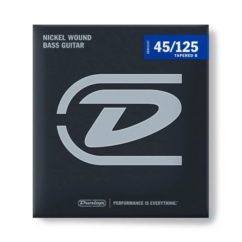 Dunlop - Nickel Wound Bass Strings w/ Tapered B - Medium - .045–.125 - 5 Strings/Set - DBN45125T
