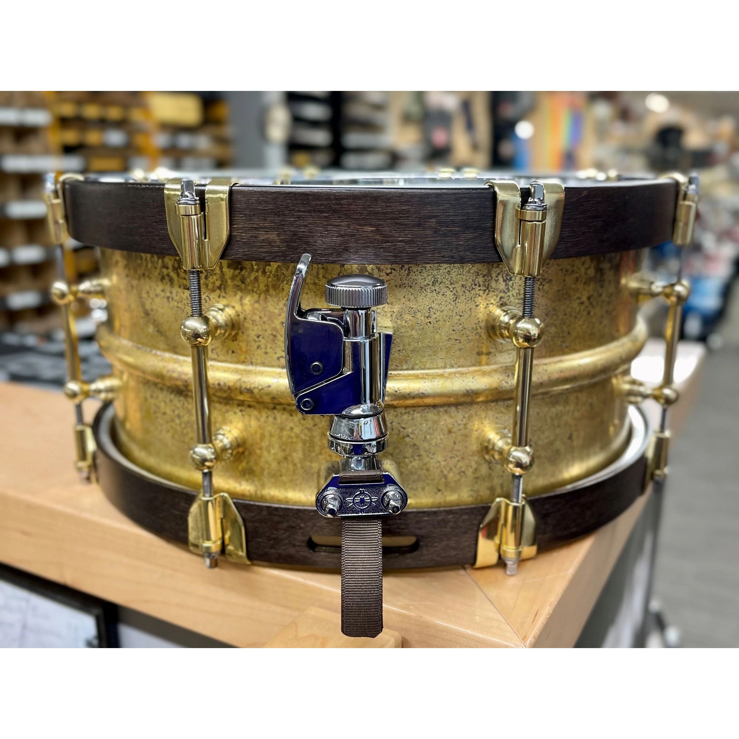 Dunnett - Classic Model 2N Triple Brass Snare 6.5x14 with Steelwood Hoops - Image 2