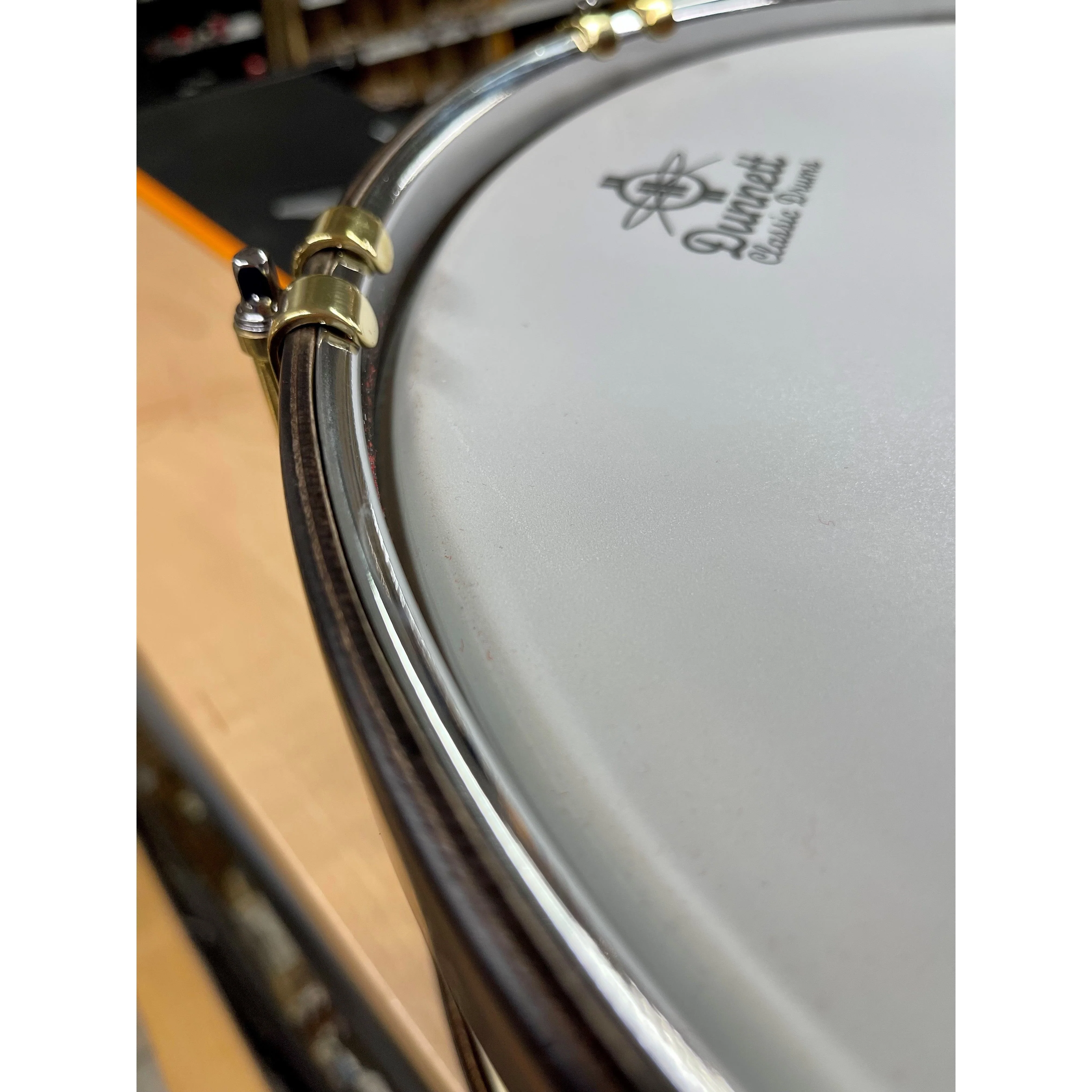 Dunnett - Classic Model 2N Triple Brass Snare 6.5x14 with Steelwood Hoops - Image 3