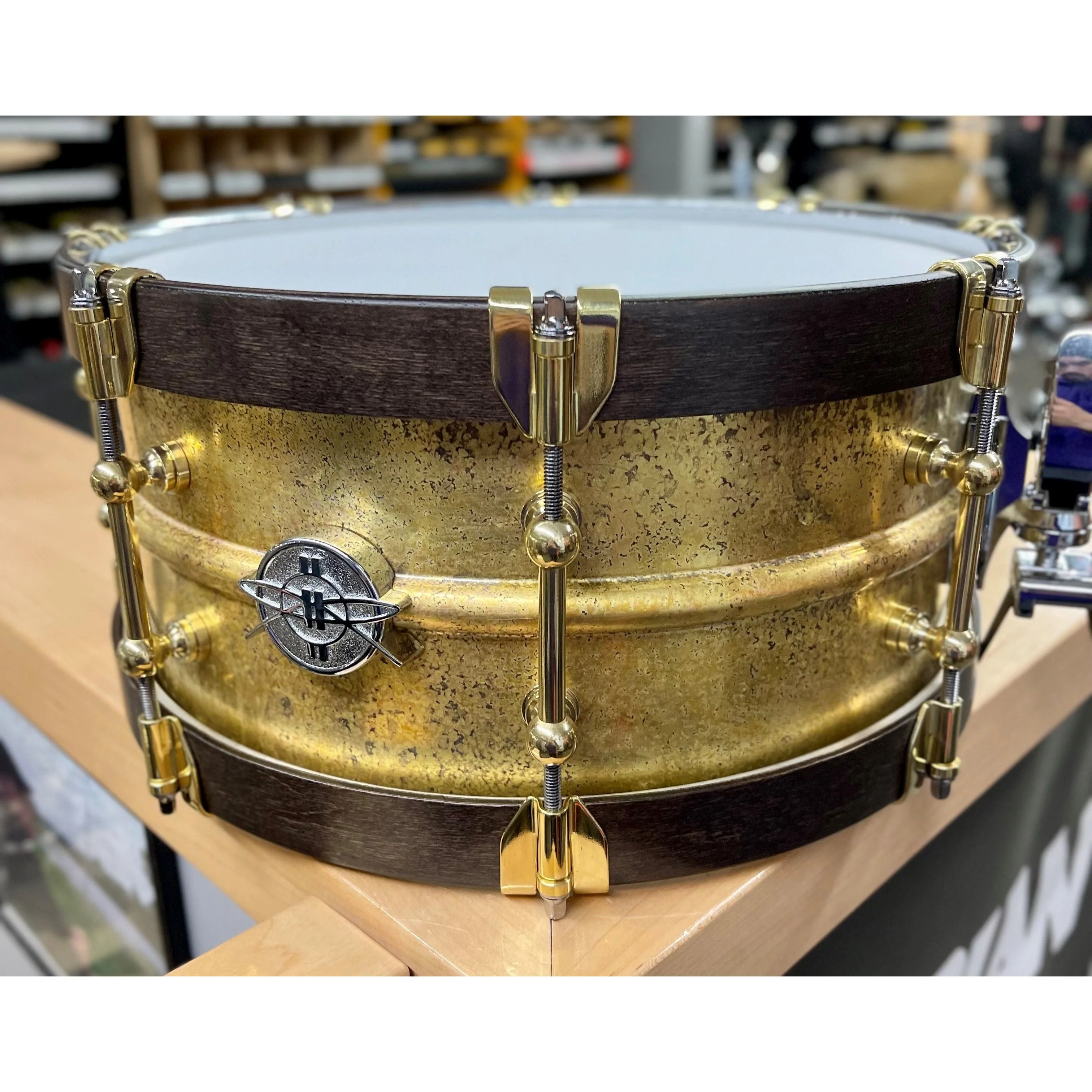 Dunnett - Classic Model 2N Triple Brass Snare 6.5x14 with Steelwood Hoops - Image 5