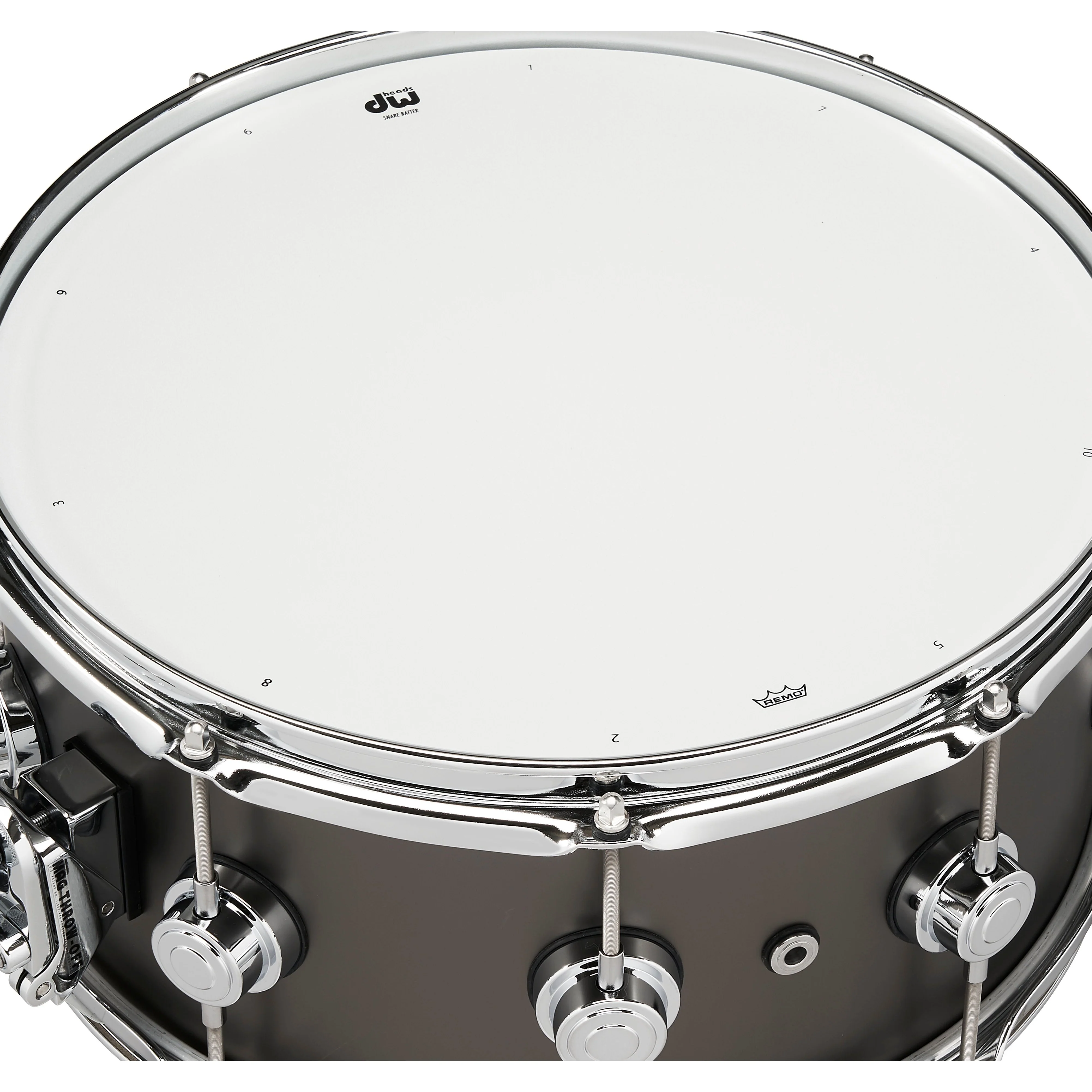 DW Drums - Collector's Series Satin Black Nickel Over Brass Snare 6.5x14 DRVD6514SVCBK - Image 4