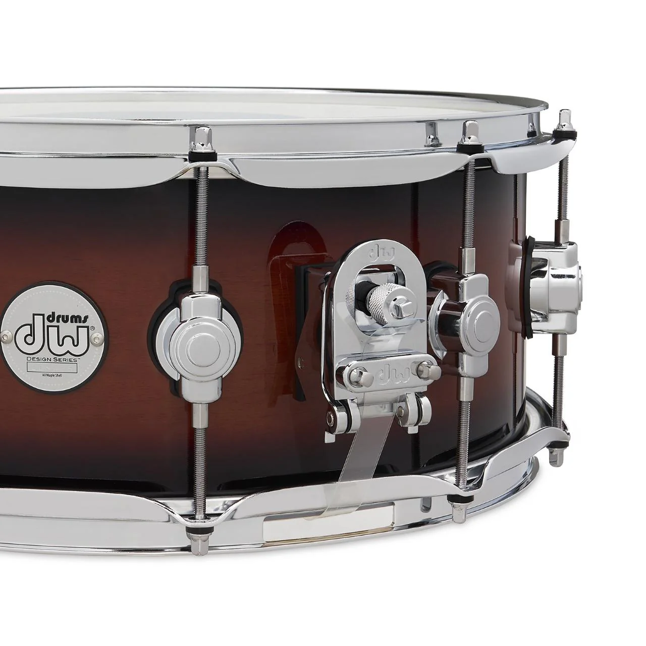 DW Drums - Design Series Maple Snare 6x14 Tobacco Burst Gloss Lacquer DDLG0614SSTB - Image 3