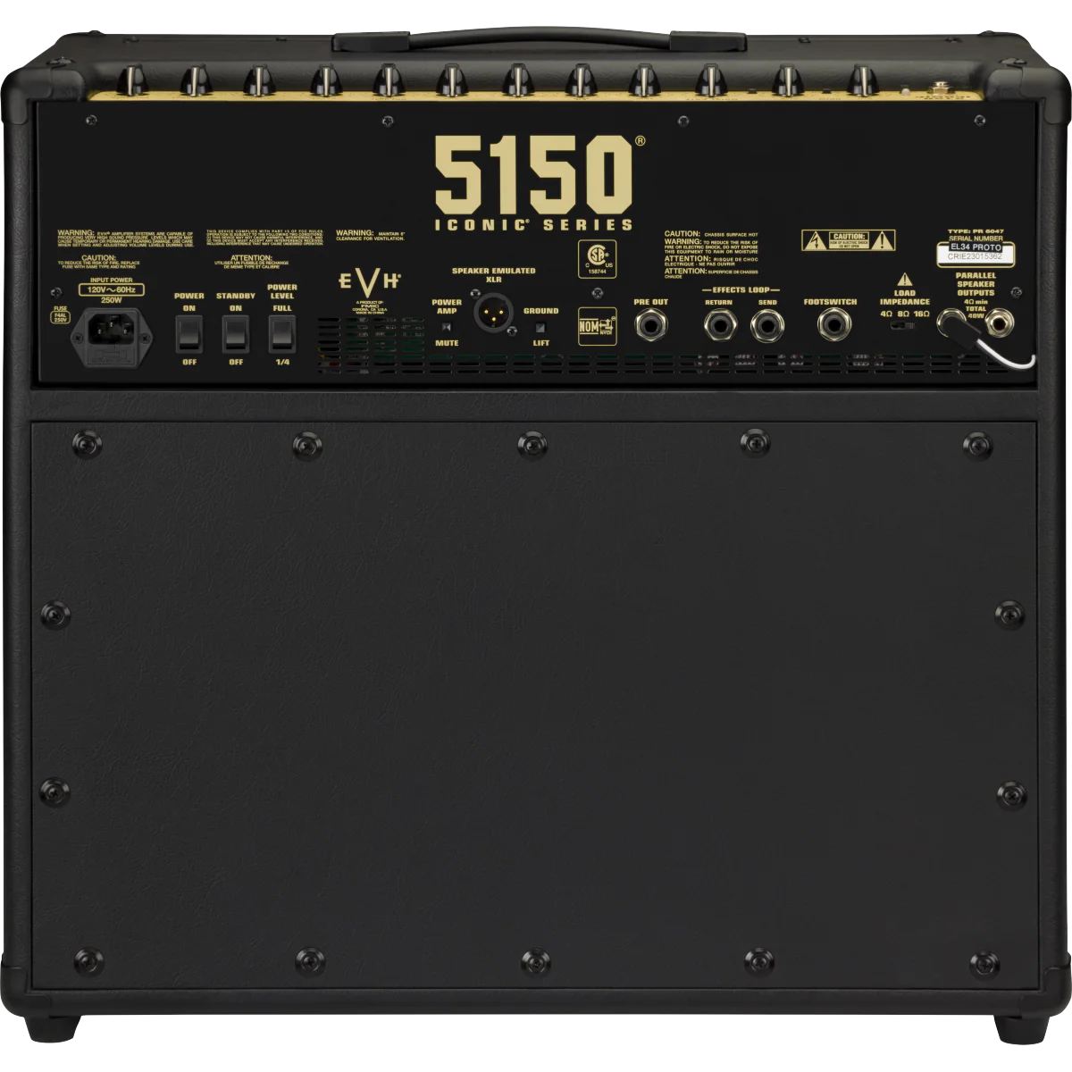EVH - 5150® Iconic® Series 40W EL34 1x12 Combo - Black - 225-8300-000 - Image 2