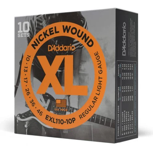 D'Addario - EXL110-10P 10-46 Regular Light 10 Pack