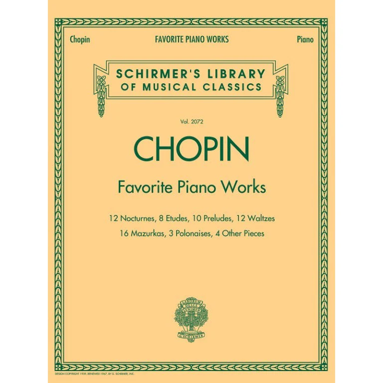 F. Chopin - Favorite Piano Works - 12 Nocturnes, 8 Etudes, 10 Preludes, 12 Waltzes, 16 Mazurkas, 3 Polonaises, 4 Other Pieces