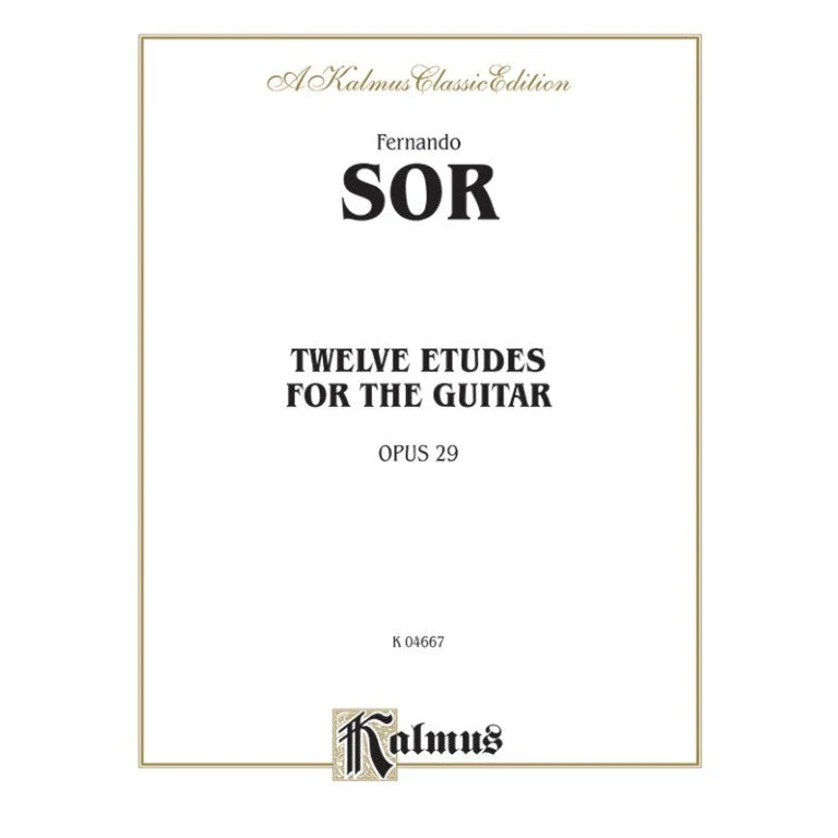 F. Sor - Twelve Etudes for the Guitar, Opus 29