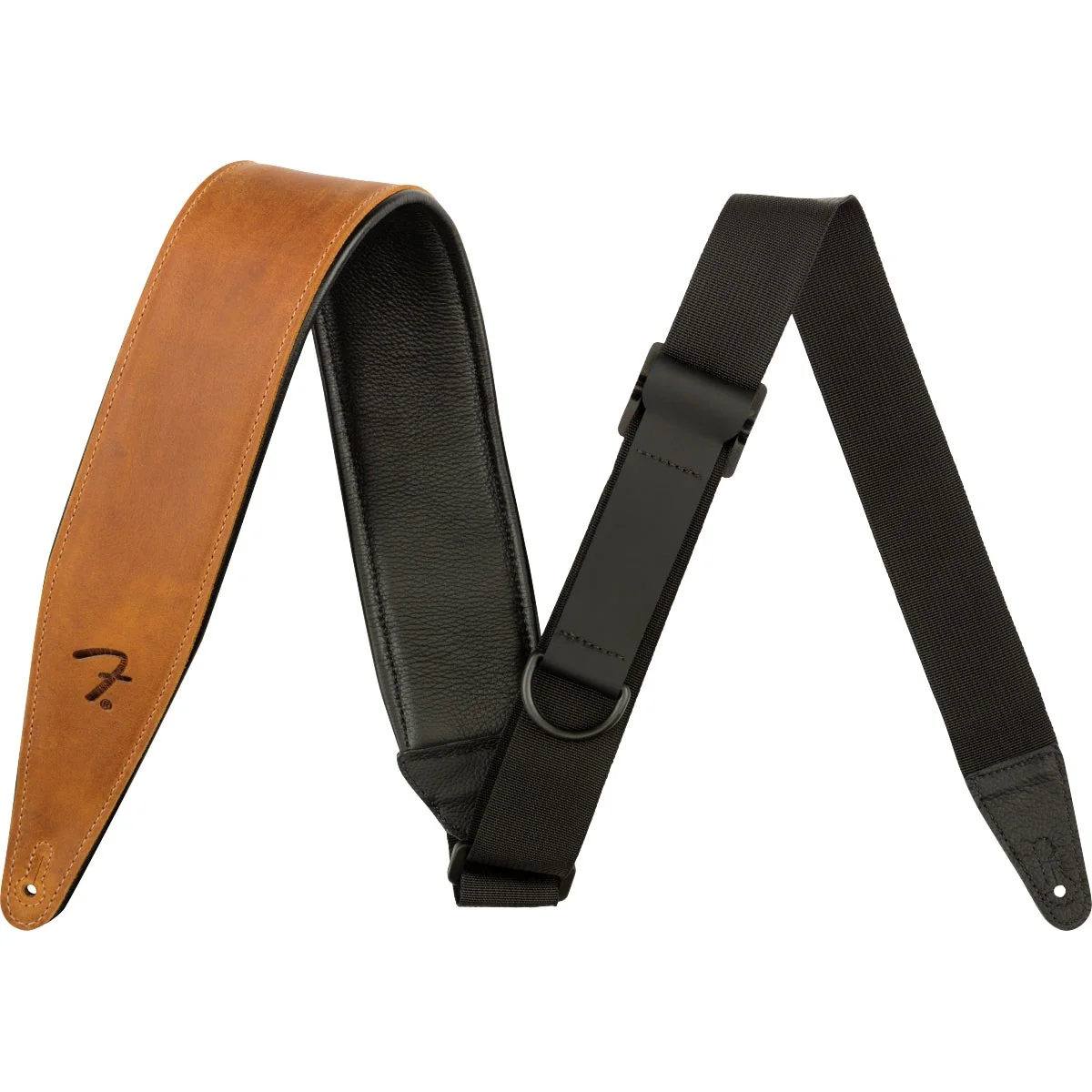 Fender - 2.5" Right Height™ Leather Strap  099-0694-321 Cognac