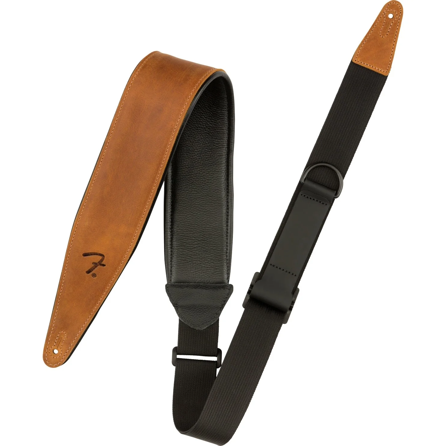 Fender - 2.5" Right Height™ Leather Strap  099-0694-321 Cognac - Image 3