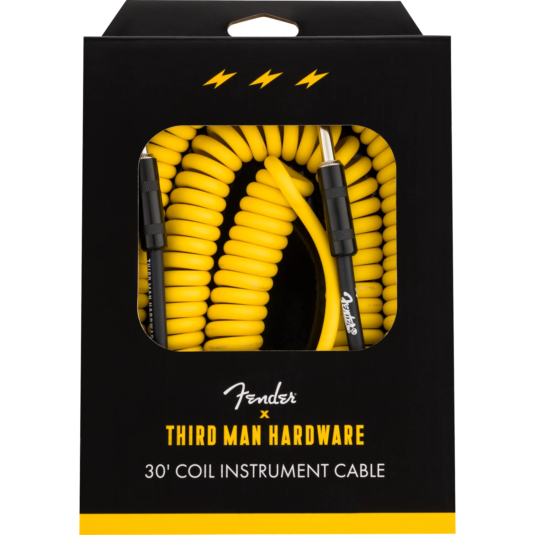 Fender - 30' Coil Cable - Fender x Third Man Hardware - Yellow - 099-0573-029 - Image 2