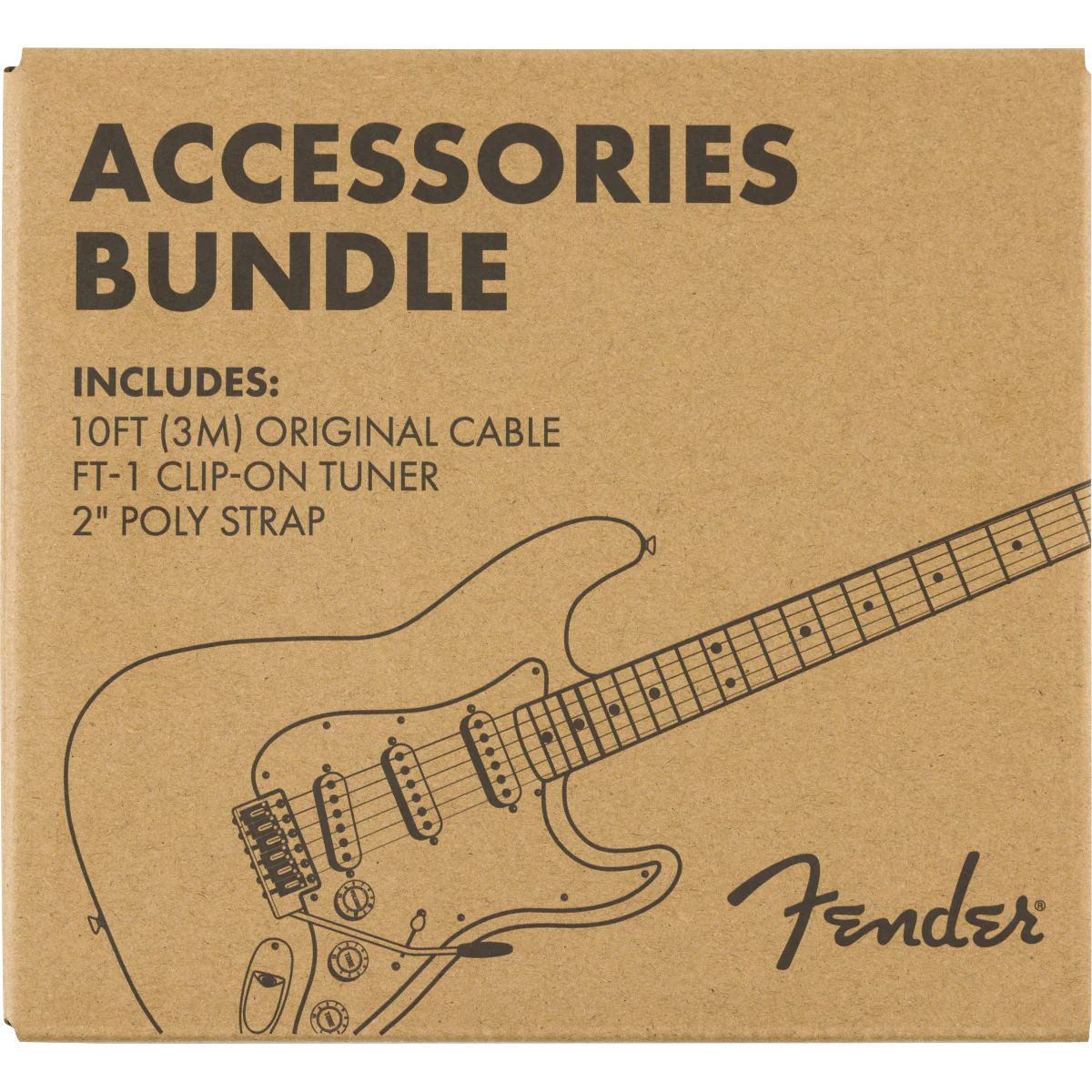 Fender - Accessories Bundle Pack -- Cable - Tuner - Strap - 099-2018-005 - Image 5