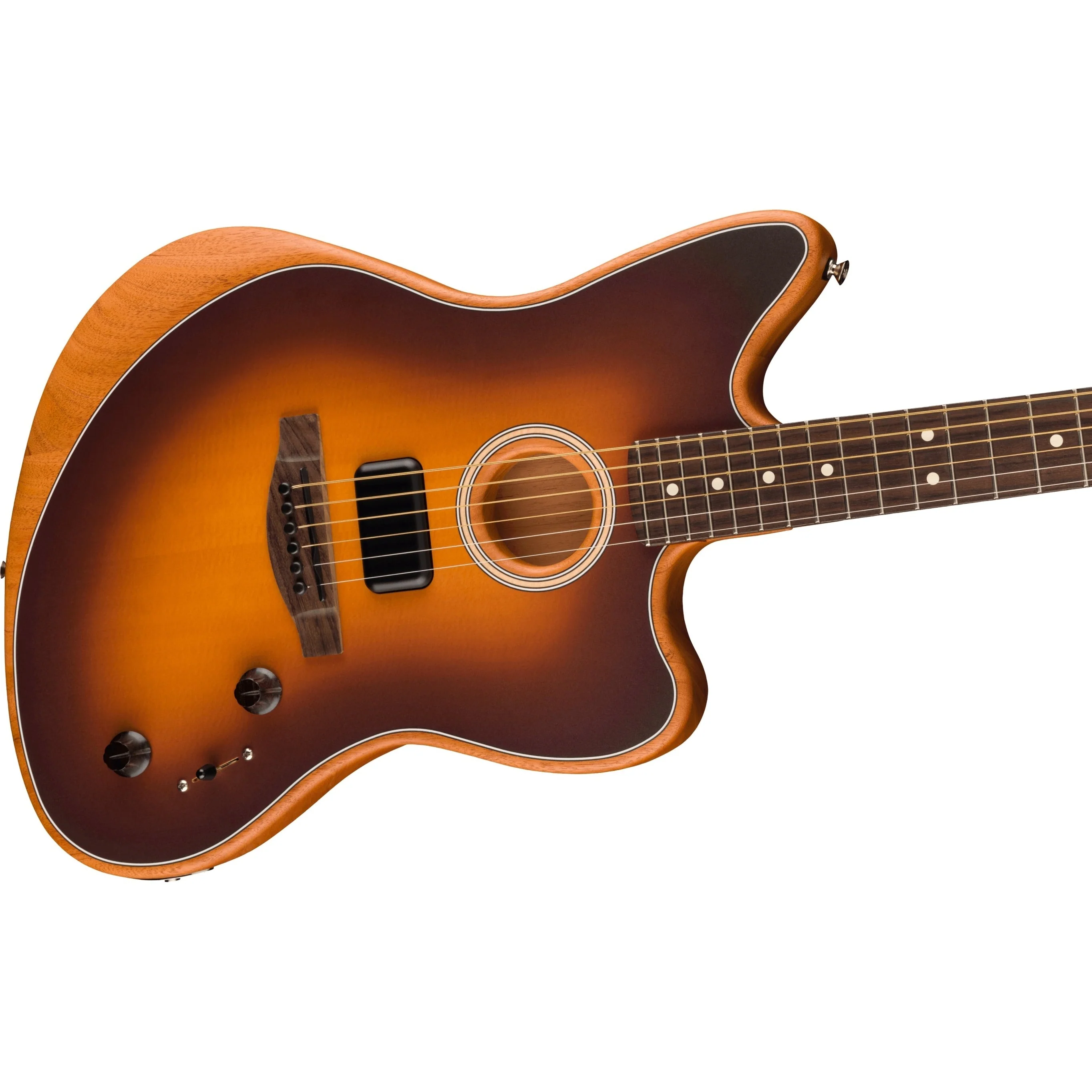 Fender - Acoustasonic® Player Jazzmaster® - Rosewood Fingerboard - 2-Color Sunburst 097-2233-103 - Image 4