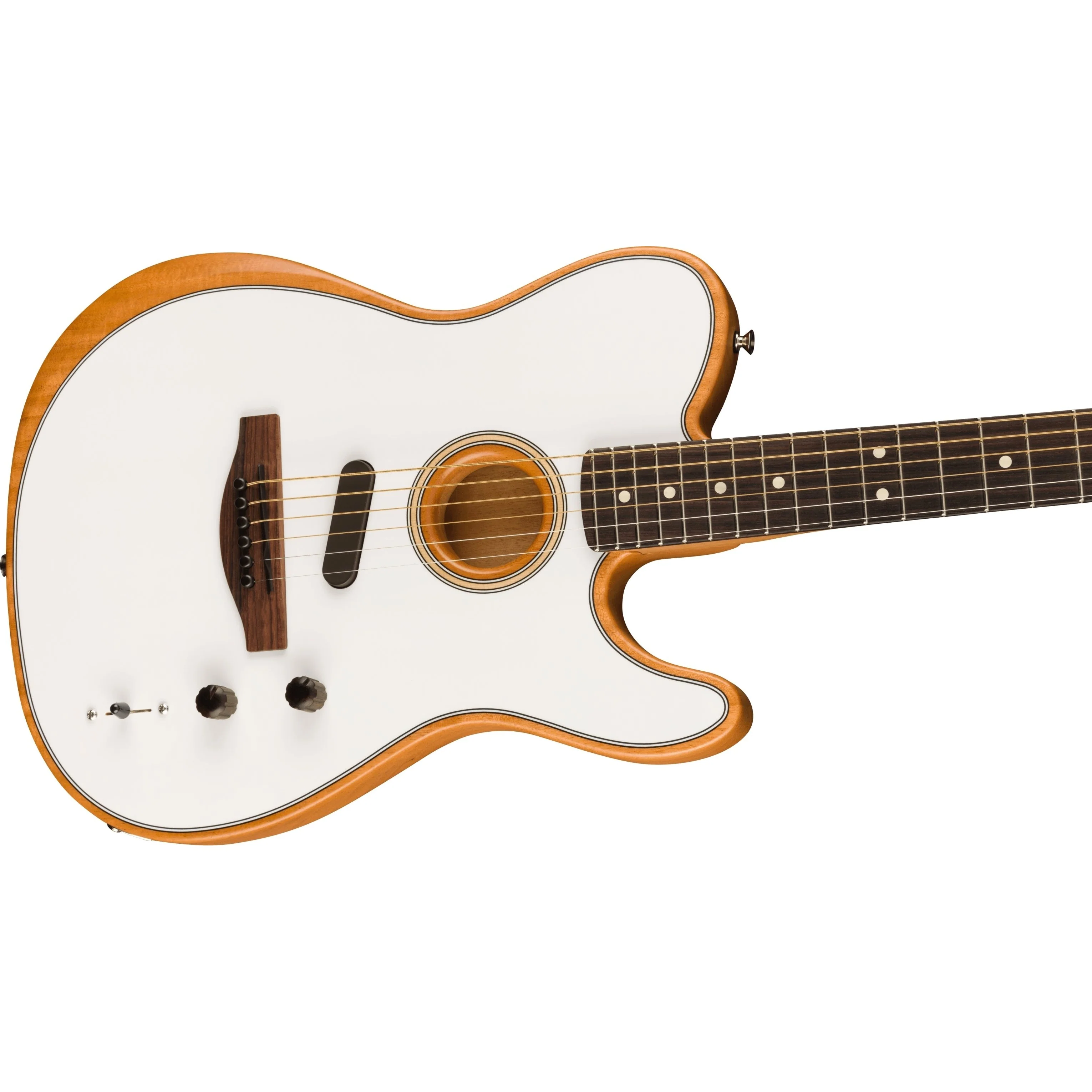 Fender - Acoustasonic® Player Telecaster®  -  Rosewood Fingerboard  -   Arctic White - 097-2213-280 - Image 3
