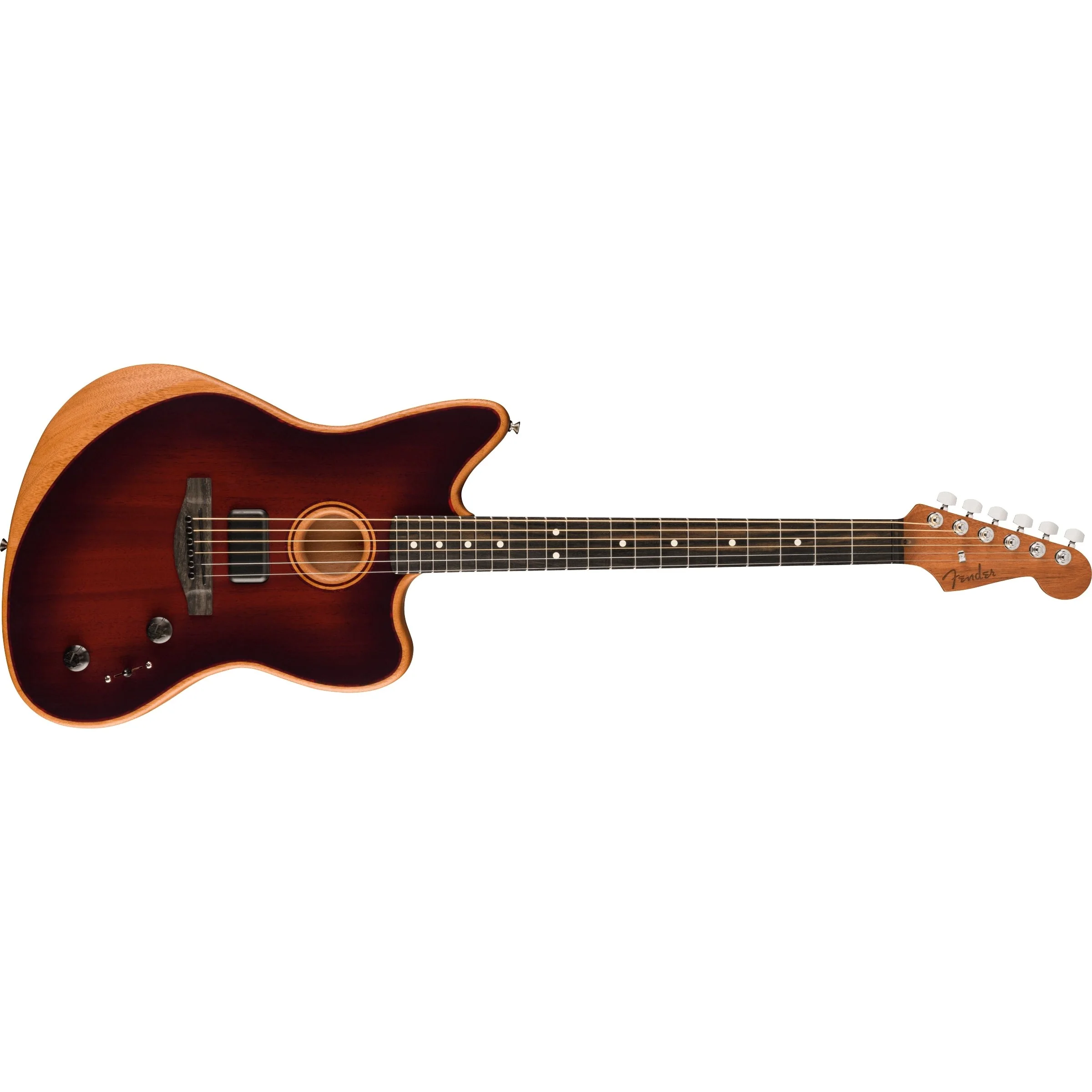 Fender - American Acoustasonic® Jazzmaster® All-Mahogany - Ebony Fingerboard - Bourbon Burst 097-2033-137