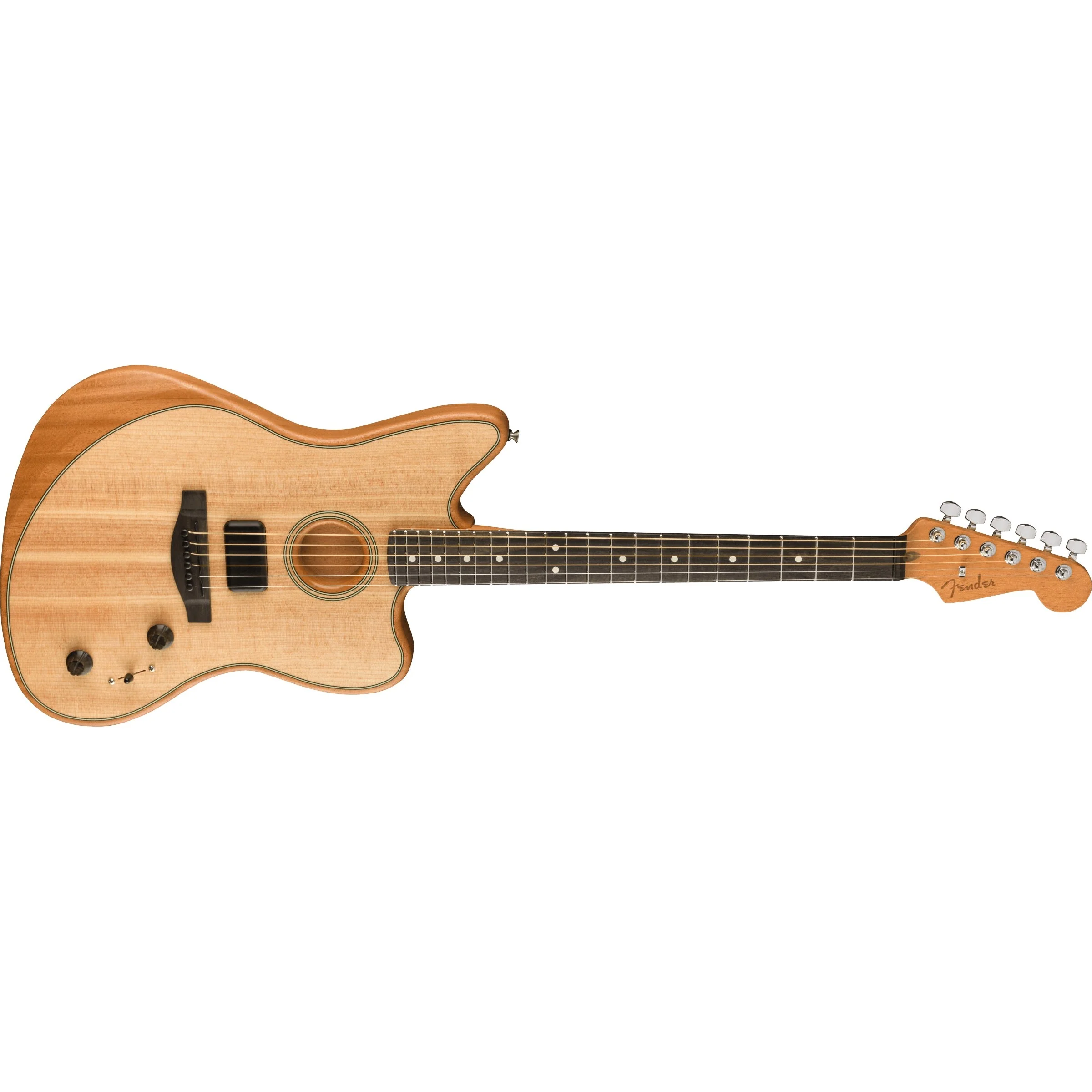 Fender - American Acoustasonic® Jazzmaster® - Natural - Ebony Fingerboard 097-2313-221 - Image 4