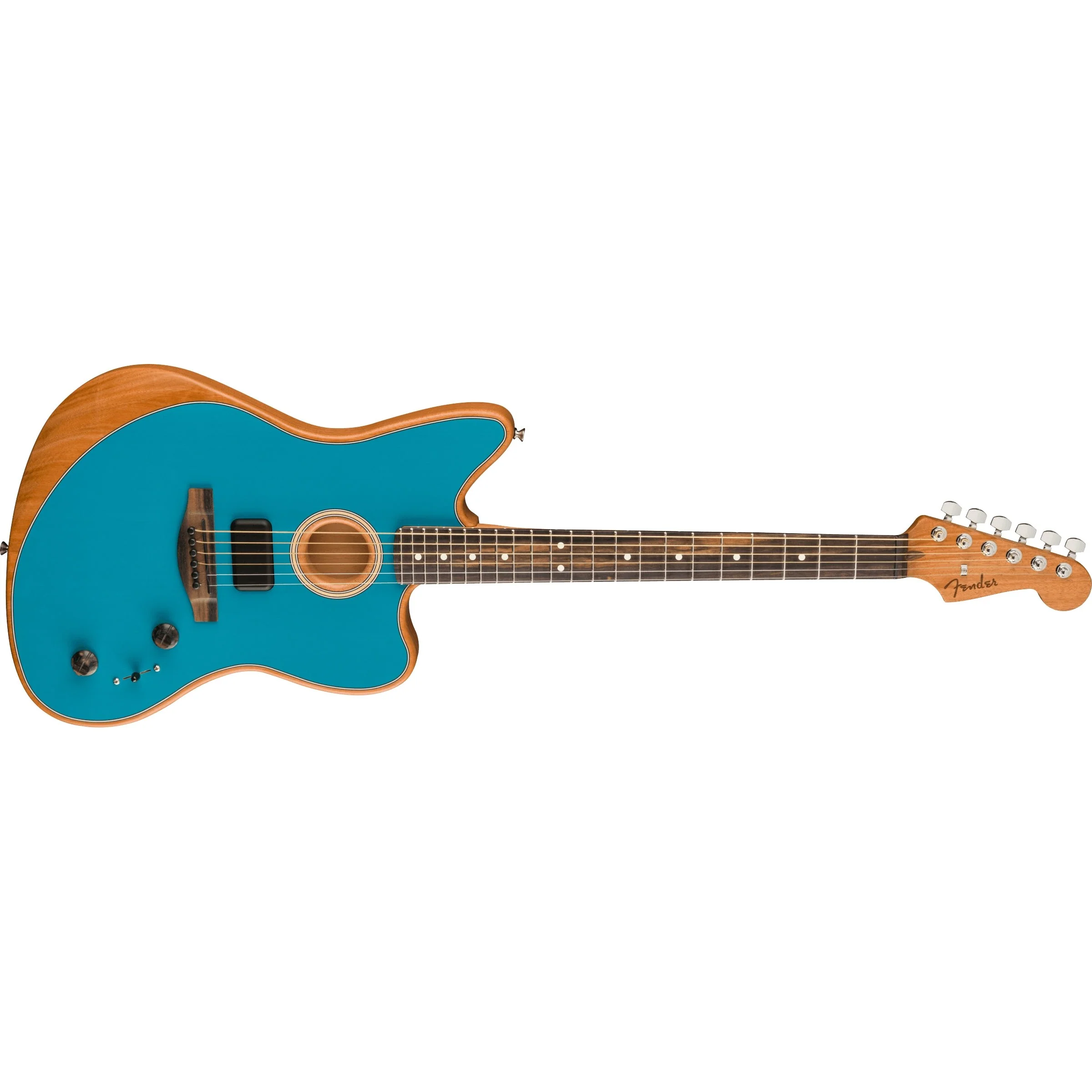 Fender - American Acoustasonic® Jazzmaster® - Ocean Turquoise - Ebony Fingerboard 097-2313-208 - Image 4