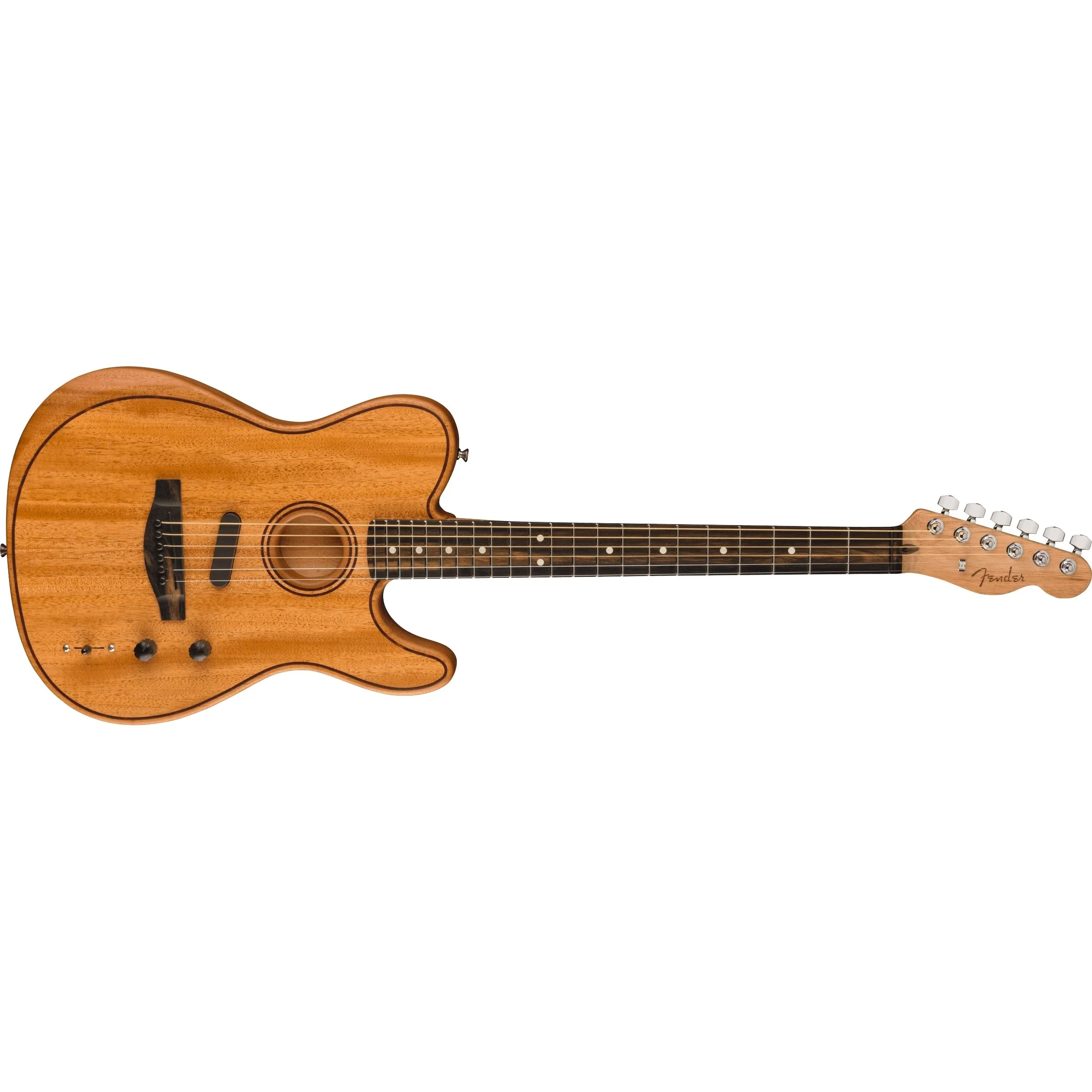 Fender - American Acoustasonic® Telecaster® All-Mahogany - Ebony Fingerboard - Natural 097-2013-122 - Image 3