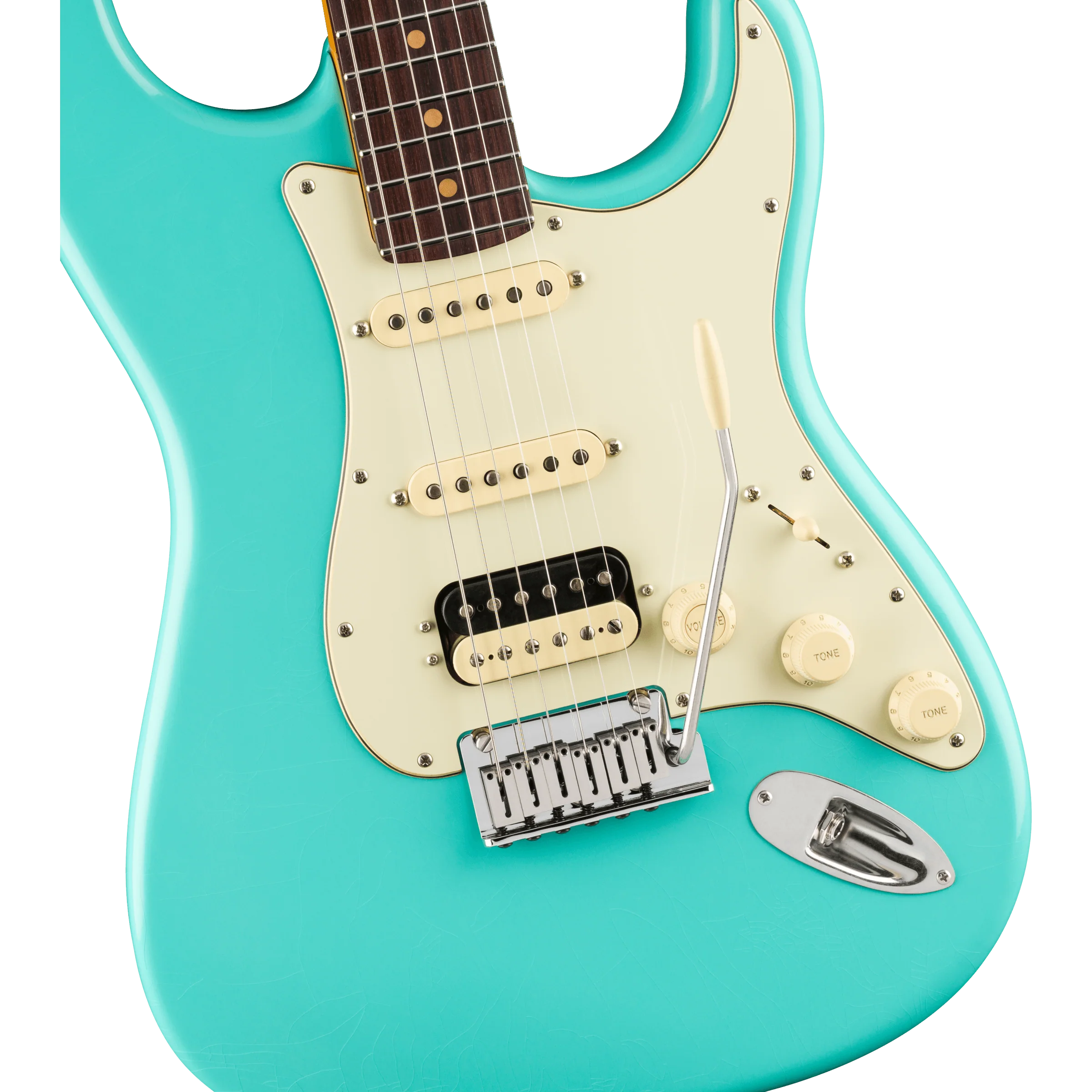 Fender - American Ultra Luxe Vintage '60s Stratocaster® HSS - Rosewood Fingerboard - Sea Foam Green - 011-8230-849 - Image 3