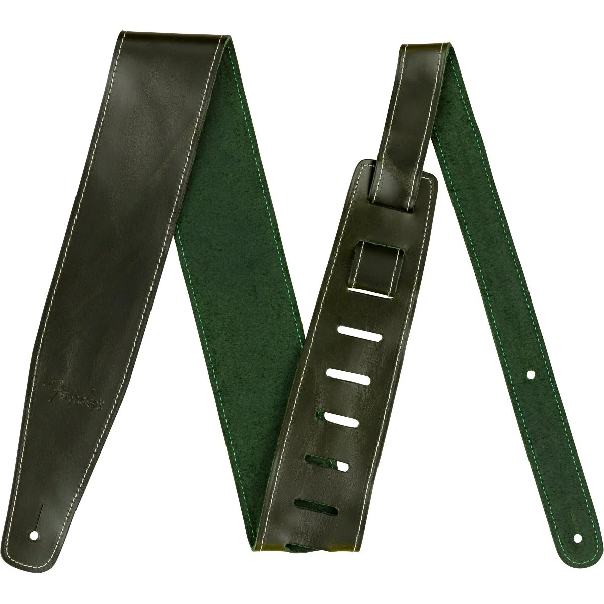 Fender - Broken-In Leather Strap - Green 2.5" 0990641062
