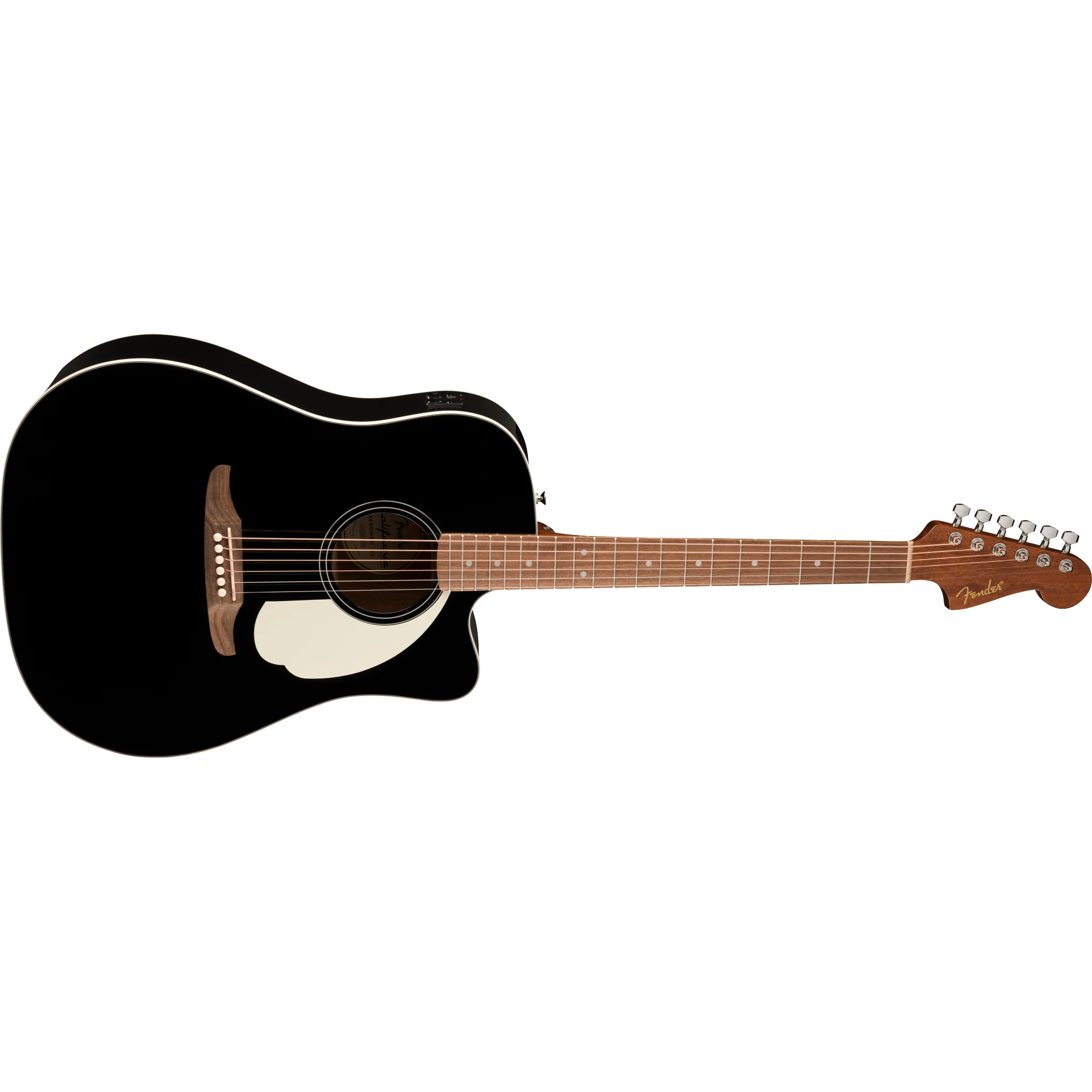 Fender - California Standard Redondo™ CE - Spruce Top - Ivory Pickguard - Black - Image 3