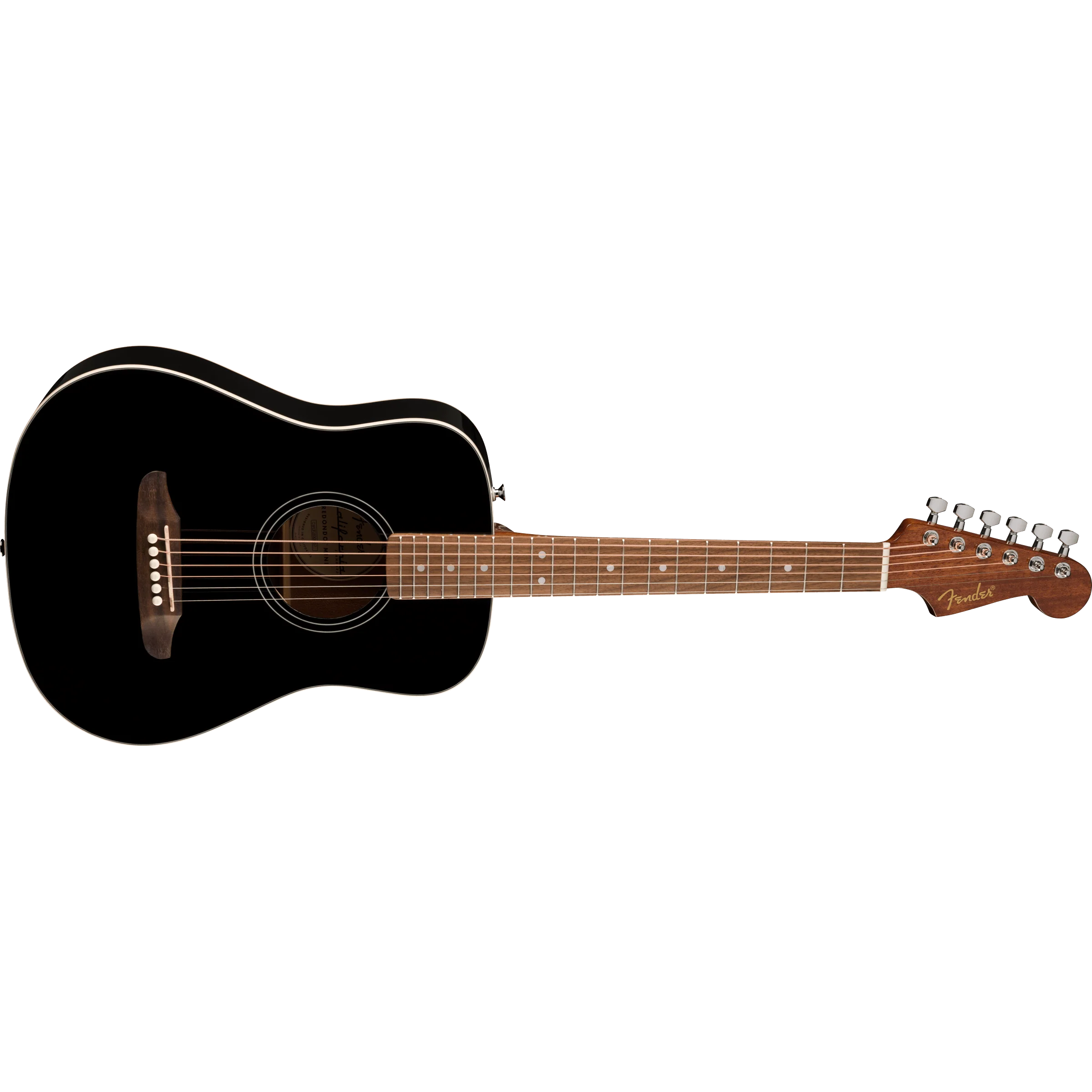 Fender - California Standard Redondo™ Mini with Bag - Spruce Top - Black - Image 3