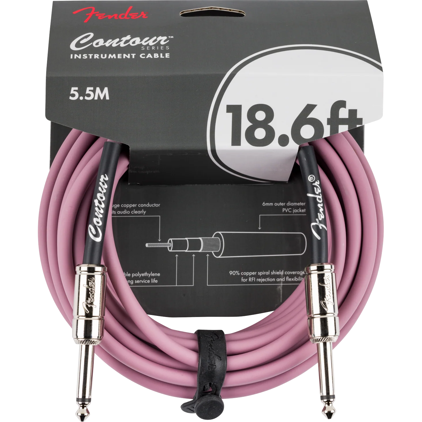 Fender - Contour™ 18.6' Cable - Burgundy Mist - 099-0571-866 - Image 3